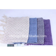 women Spring printed wool and tencel blended scarfs shawls